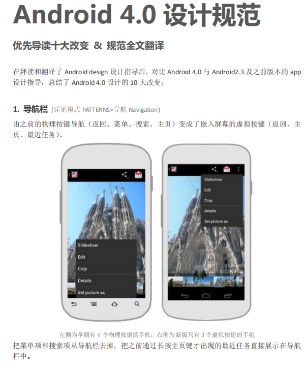 Android4.0设计规范 中文PDF-白嫖收集分享