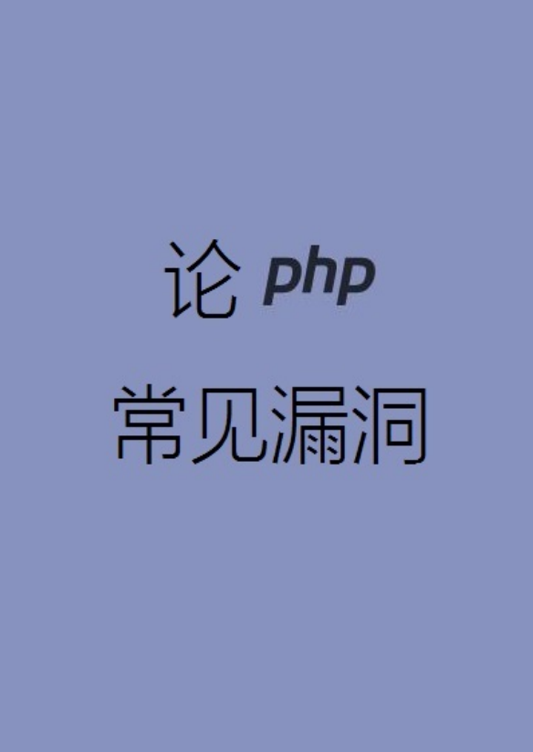 论 PHP 常见漏洞 pdf_黑客教程-白嫖收集分享