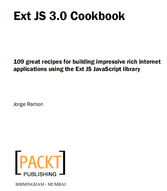 Ext JS 3.0 Cookbook 英文pdf_前端开发教程-白嫖收集分享