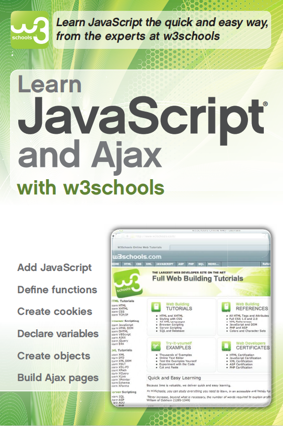 Learn javascript and Ajax with w3Schools 英文pdf_前端开发教程-白嫖收集分享