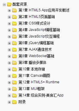 《HTML5 App应用开发教程》 配套资源包_前端开发教程-白嫖收集分享