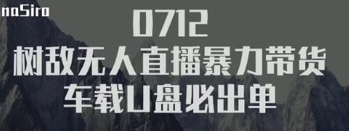 树敌‮习研‬社抖音无人直播暴力带货车载U盘必出单，单号单日产出300纯利润-白嫖收集分享