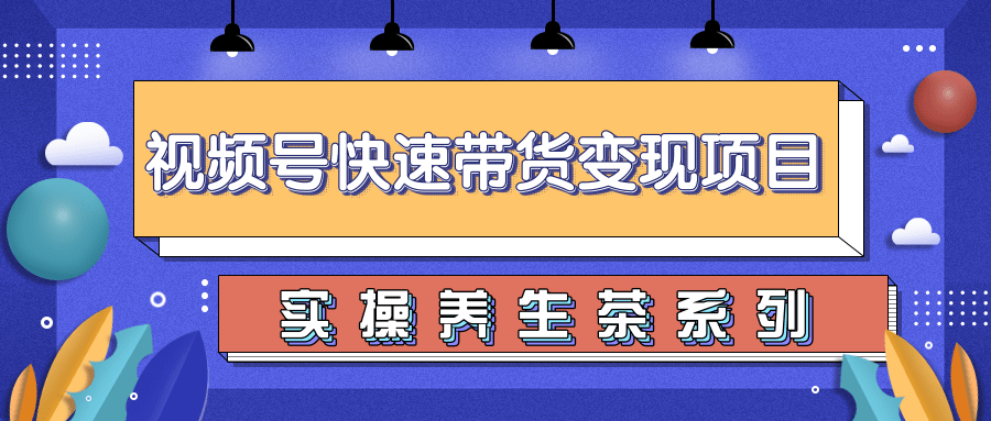 视频号带货实操变现项目，零基础操作养身茶月入10000+-白嫖收集分享