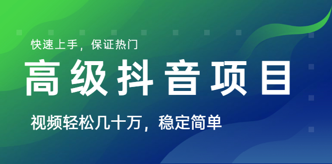 高级抖音项目：视频轻松几十万，稳定简单，快速上手，保证热门【薯小条日记】-白嫖收集分享