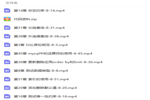 MySQL数据库项目实战视频教程-白嫖收集分享