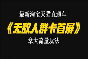 最新淘宝天猫直通车《无敌人群卡首屏》拿大流量玩法-震撼发布-白嫖收集分享