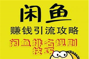 闲鱼赚钱引流攻略，闲鱼排名规则技巧-白嫖收集分享