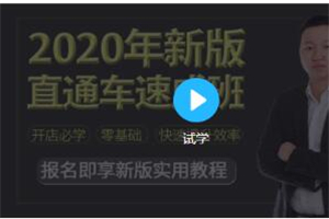 2020新版淘宝运营直通车实战玩法教程（价值299）-白嫖收集分享