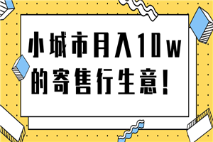 小城市月入10w的寄售行生意 【视频教程】-白嫖收集分享