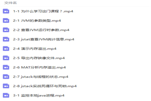 Java高级核心技术之性能监控与调优视频教程-白嫖收集分享
