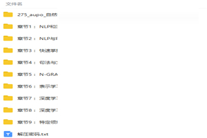 自然语言处理之AI深度学习顶级实战课程视频教程-白嫖收集分享