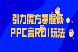 引力魔方掌握低PPC高ROI玩法-白嫖收集分享