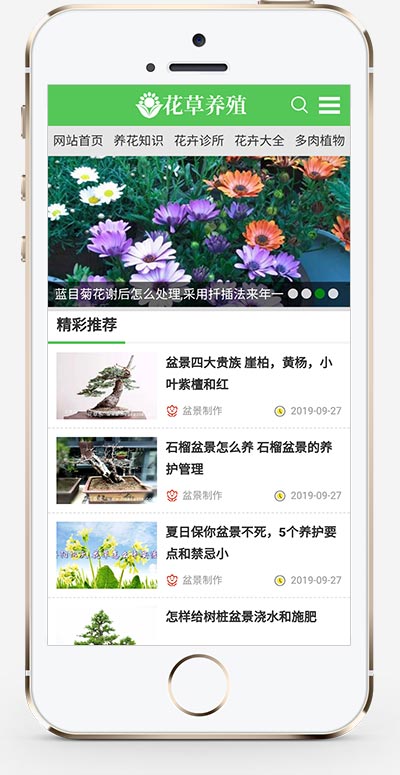 图片[2]-(PC+WAP)绿色花草植物网站源码 花卉养殖新闻资讯类pbootcms模板-白嫖收集分享