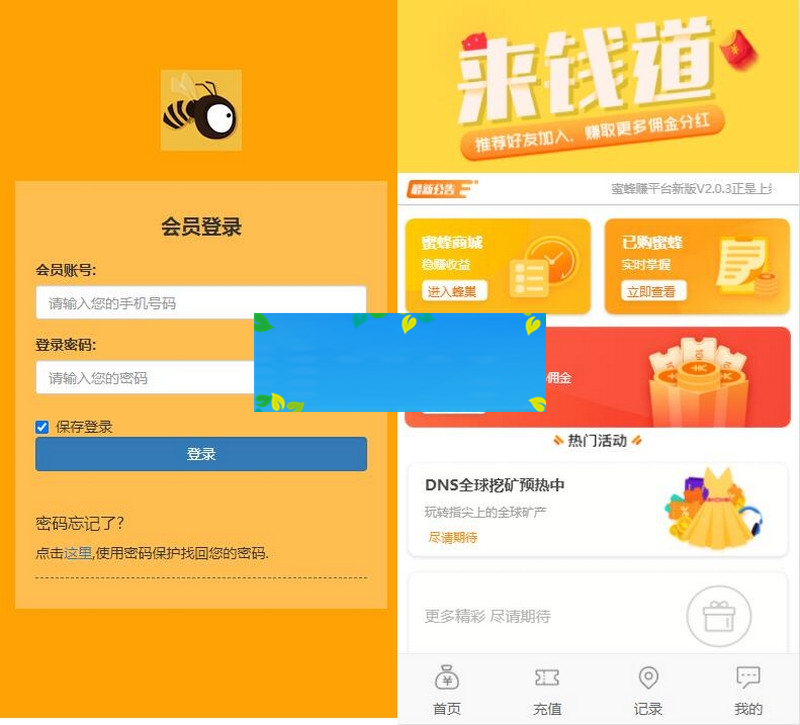 小蜜蜂理财源码完整修复版/对接免签接口/带会员分享提成/搭建教程-白嫖收集分享