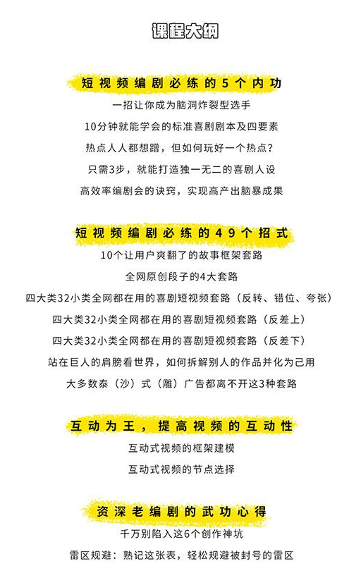 0基础快速掌握爆款喜剧短视频创作黄金法则（送素材大礼包）-白嫖收集分享