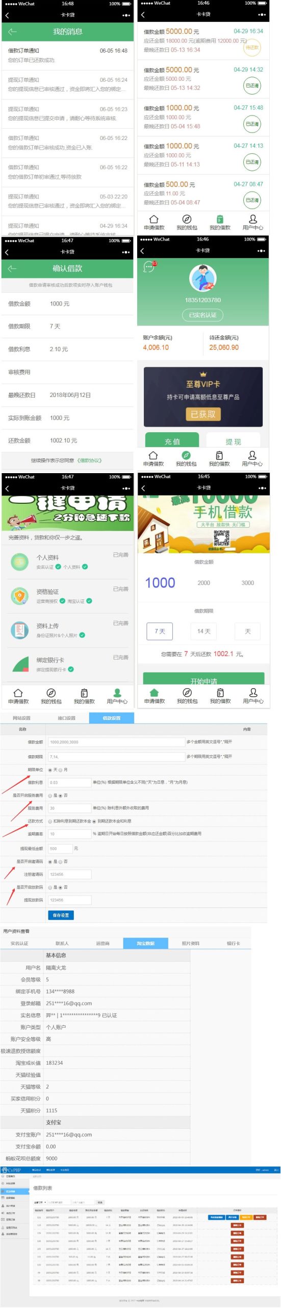 ThinkPHP5卡卡贷小额借贷系统源码 对接征信验证、可封装APP 可二开-白嫖收集分享